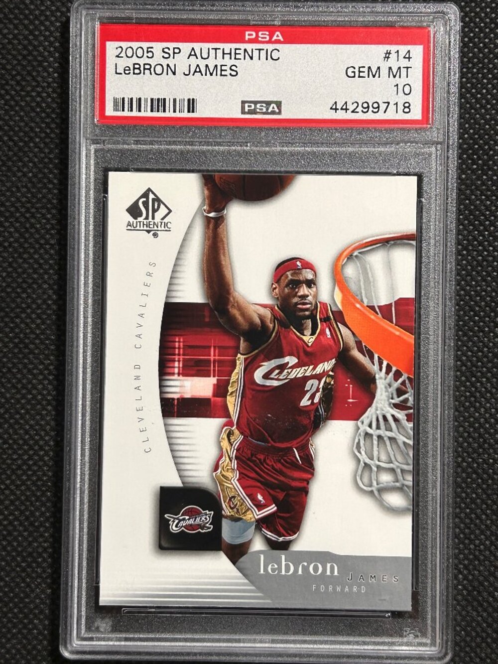 2005 SP AUTHENTIC #14 LEBRON JAMES PSA 10 GEM MINT CLEVELAND CAVALIERS